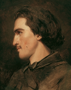 Selbstbildnis [Self Portrait] by Anselm Feuerbach [1829–1880]